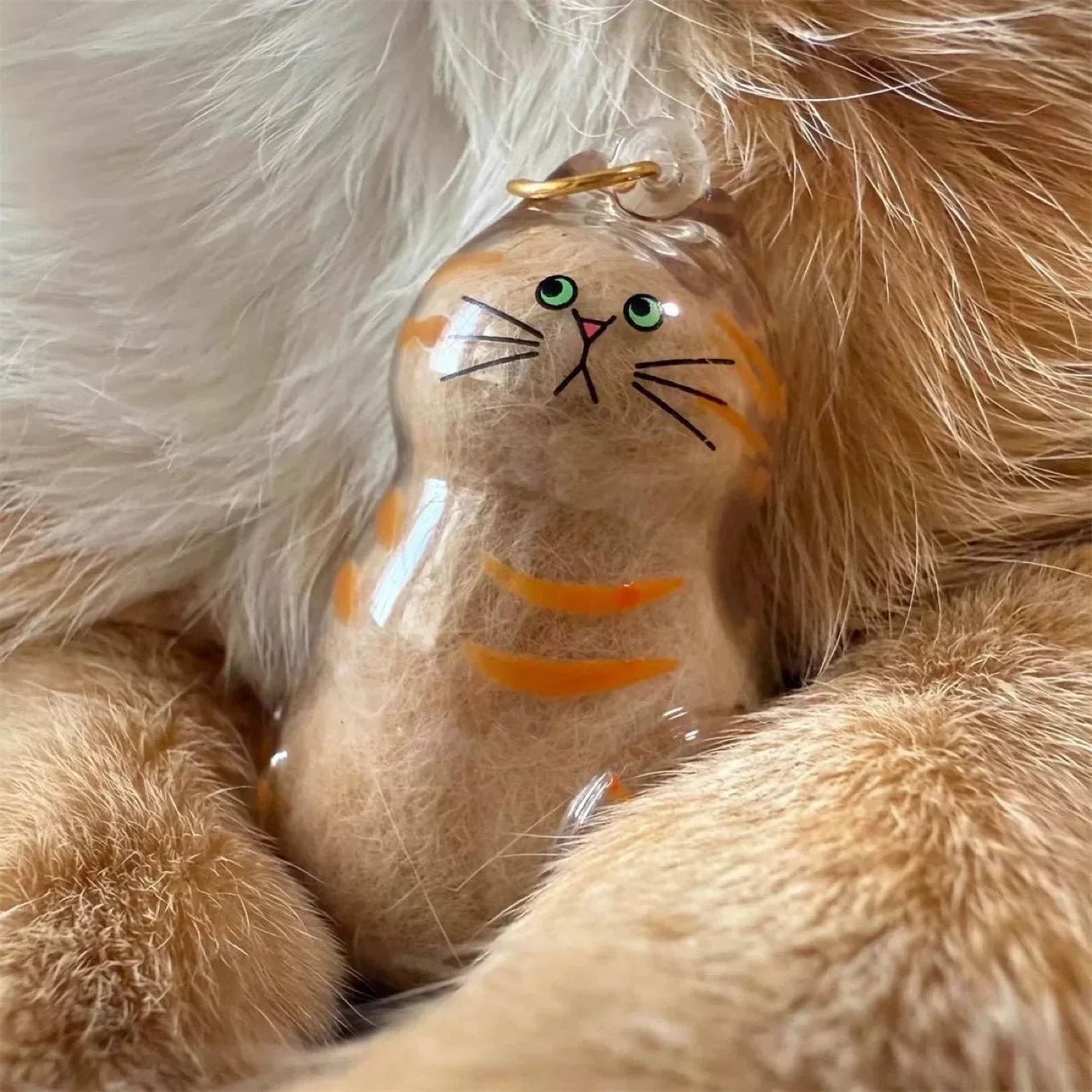 PORTE-CLE de souvenir commémoratif pour poils d'animaux