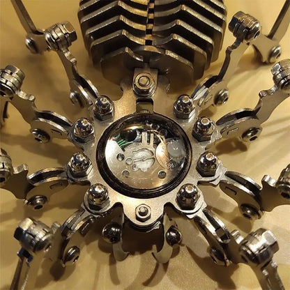 Horloge Araignée Mécanique en Acier Inoxydable – Style Punk Industriel