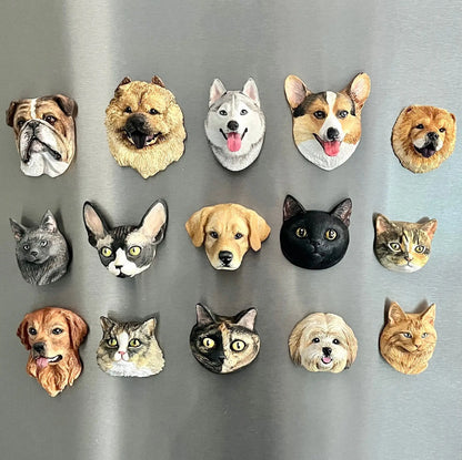 MAGNET Personnalisé Portrait 3D CHIEN OU CHAT