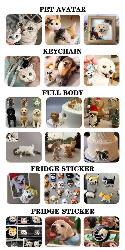 MAGNET Personnalisé Portrait 3D CHIEN OU CHAT