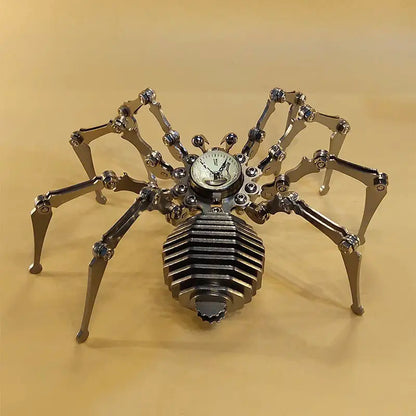 Horloge Araignée Mécanique en Acier Inoxydable – Style Punk Industriel