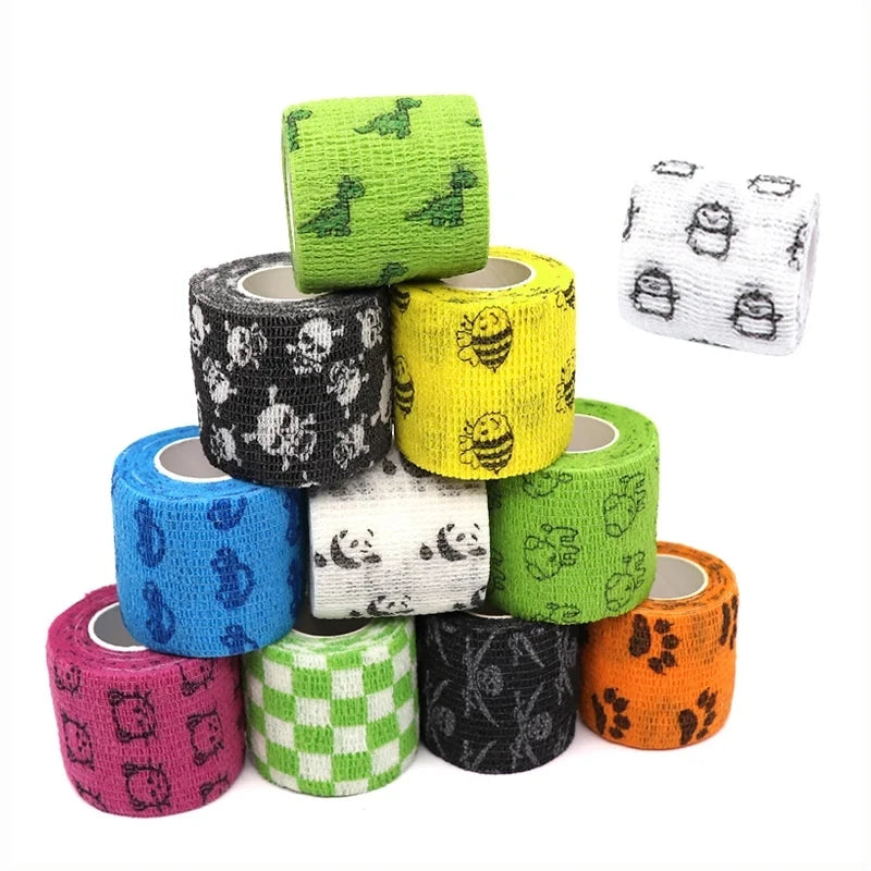 Bandage élastique auto-adhésif imprimé à motifs d'animaux (4.5m)