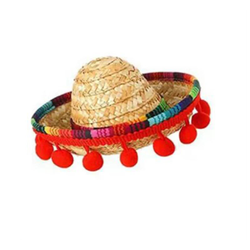 Mini Chapeau Mexicain en Paille pour Animaux – Sombrero Fun pour Chat et Chien