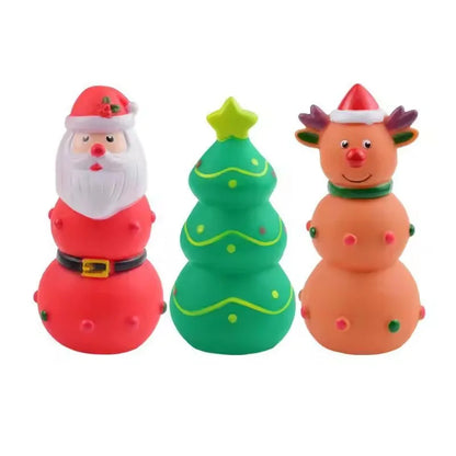 🎄Jouets de Noël en latex pour chiens – Résistants, amusants et couinants ! 🐾
