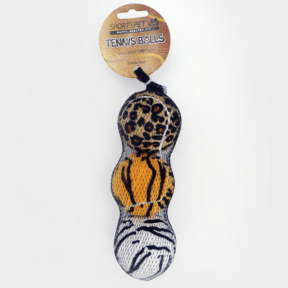 BALLE DE TENNIS SPORTSPET édition jungle – lot de 3, Ø 65 mm