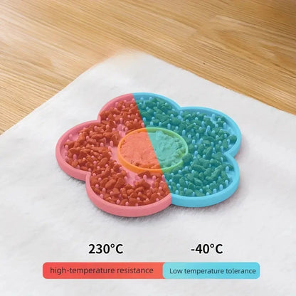 TAPIS à lécher en forme de fleur de soleil pour animaux de compagnie (Chien et Chat)