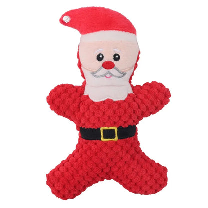 Jouet à mâcher en peluche pour chien, père noël, élan, pain d'épices, Donut, chat, chien, série de noël
