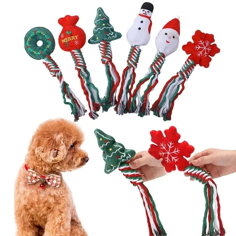 🎄 Jouet de Noël à mâcher pour Chien – Modèles Festifs
