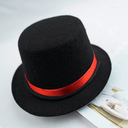 Chapeau Haut-de-Forme Noir avec Ruban Coloré pour Animaux