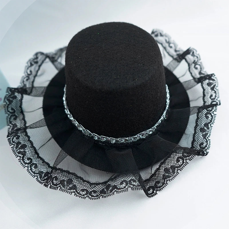 Chapeau Haut-de-Forme Noir avec Ruban Coloré pour Animaux
