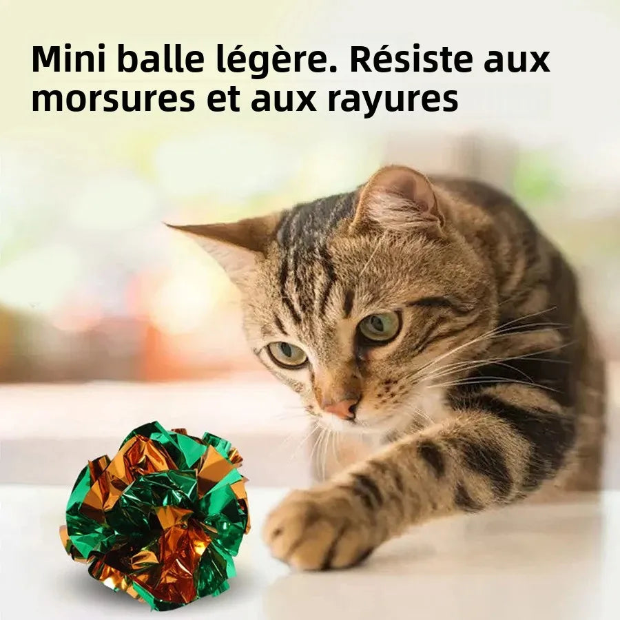 🐾 BOULES froissées pour chat – 5 ou 10 pièces
