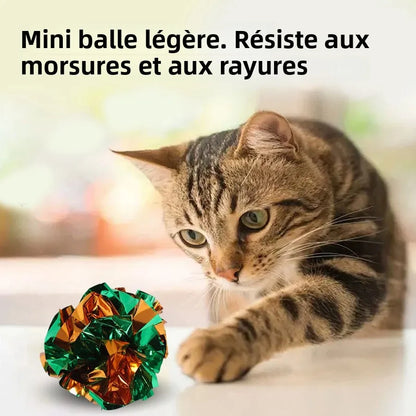 🐾 BOULES froissées pour chat – 5 ou 10 pièces