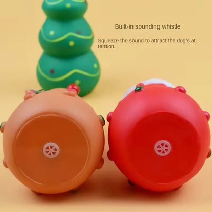 🎄Jouets de Noël en latex pour chiens – Résistants, amusants et couinants ! 🐾