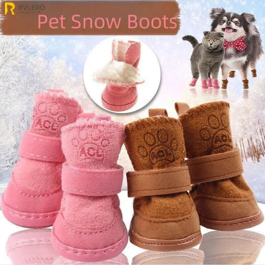 Bottes de neige pour animaux de compagnie - Lot de 4