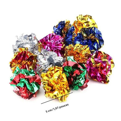 🐾 BOULES froissées pour chat – 5 ou 10 pièces