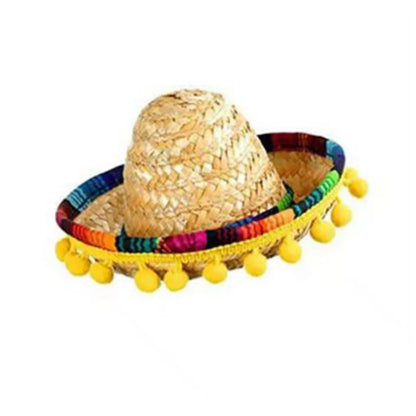 Mini Chapeau Mexicain en Paille pour Animaux – Sombrero Fun pour Chat et Chien