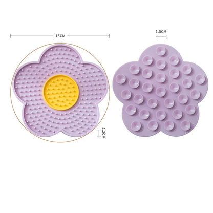 TAPIS à lécher en forme de fleur de soleil pour animaux de compagnie (Chien et Chat)