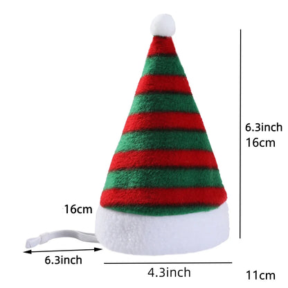 Chapeau de noël multicolore pour animaux de compagnie