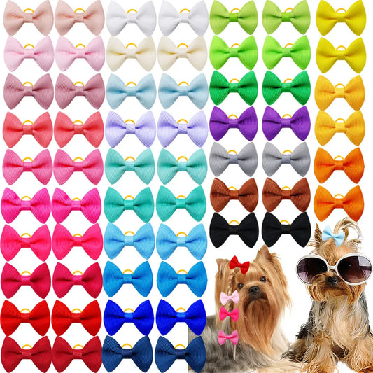 🎀 Nœuds de Toilettage Mignons – Lot de 10 / 20 / 30 pièces 🐶🐾