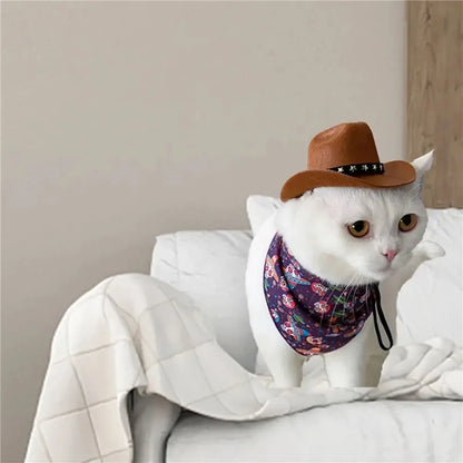 CHAPEAU de COWBOY réglable pour animaux de compagnie