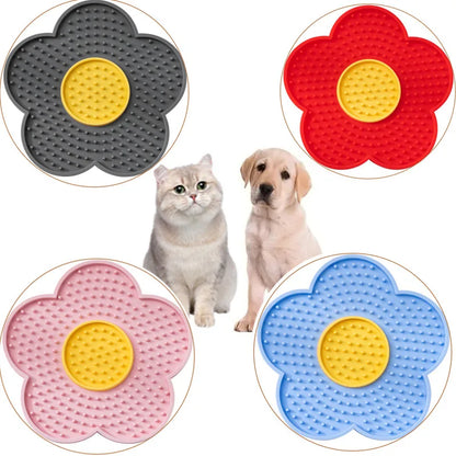 TAPIS à lécher en forme de fleur de soleil pour animaux de compagnie (Chien et Chat)