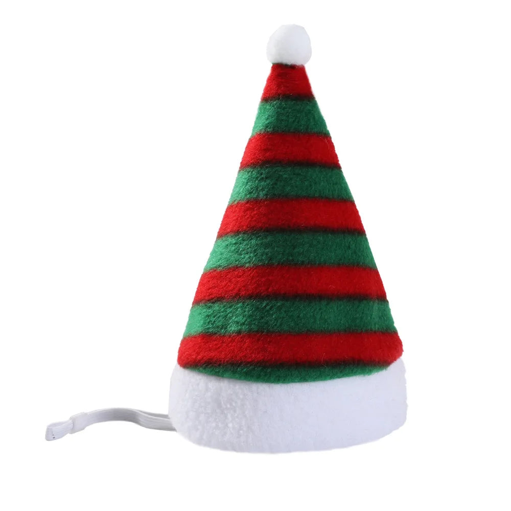 Chapeau de noël multicolore pour animaux de compagnie