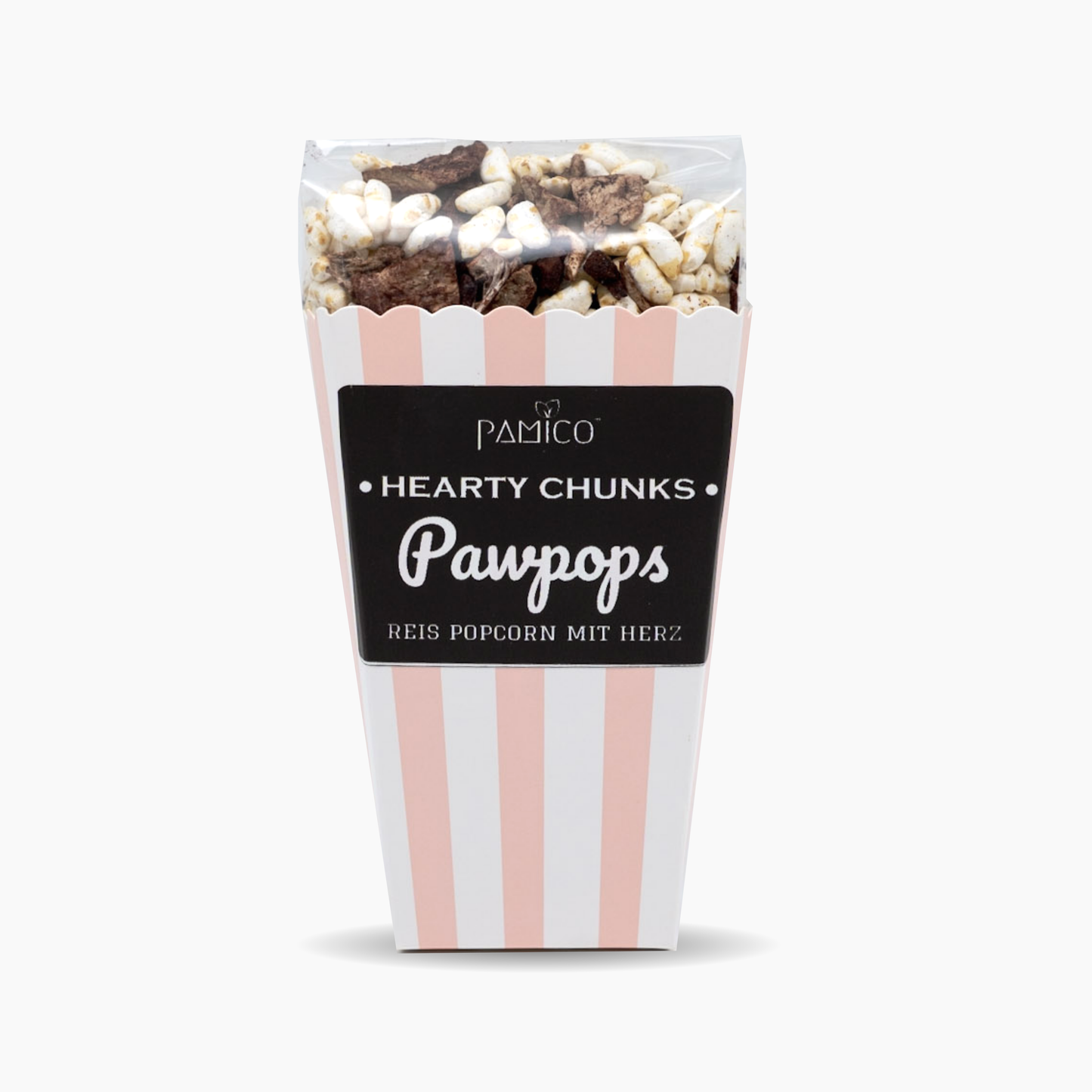 Pop-corn de riz au cœur de porc pour chiens