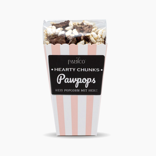 Pop-corn de riz au cœur de porc pour chiens