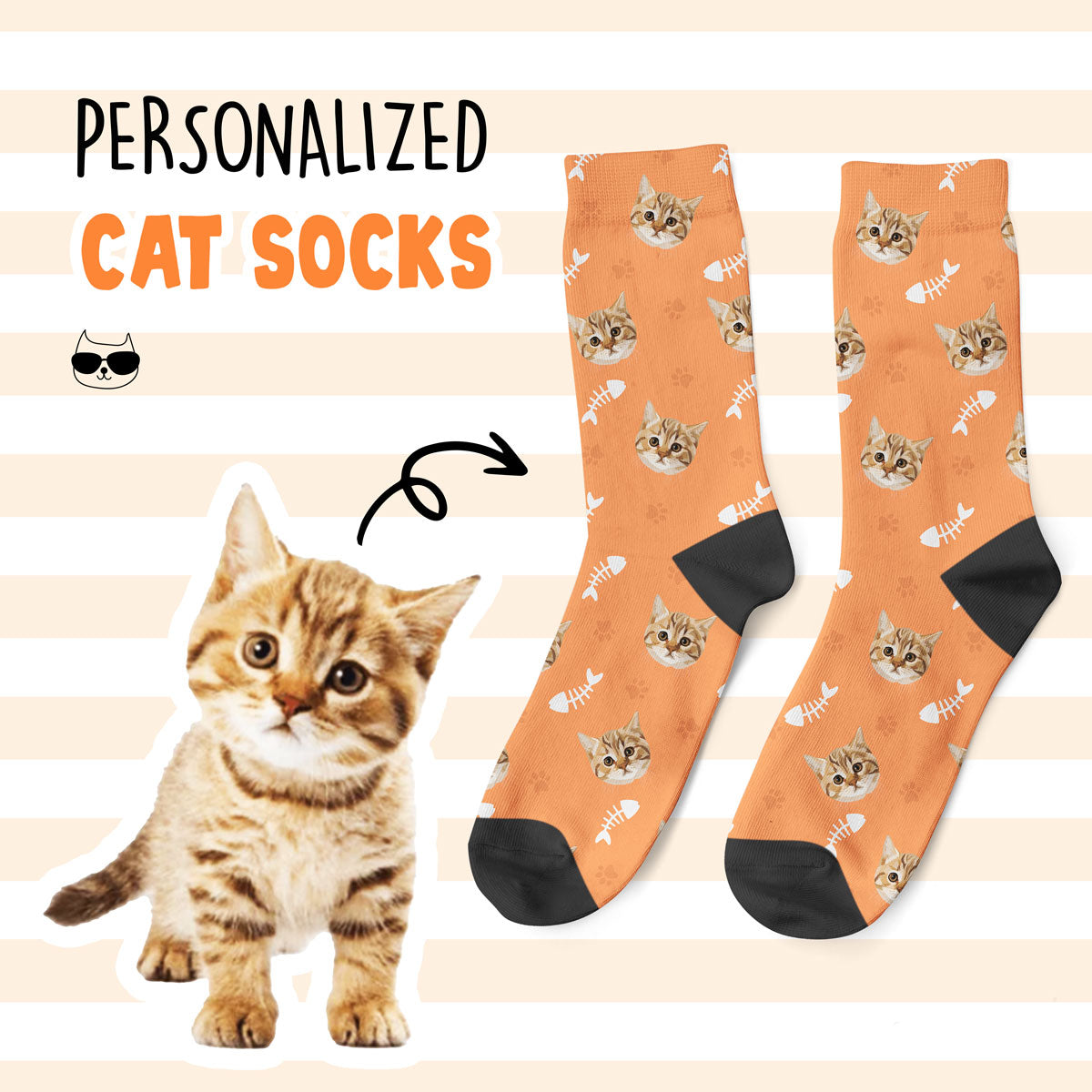 Chaussettes Personnalisées CHAT