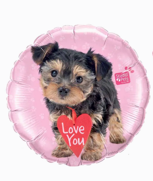 🎈 Ballon Chien "I Love You" – Aluminium 46 cm (18") 🐶❤️