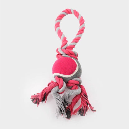 Jouet à tirer avec balle de tennis grande taille Happy Pet Play