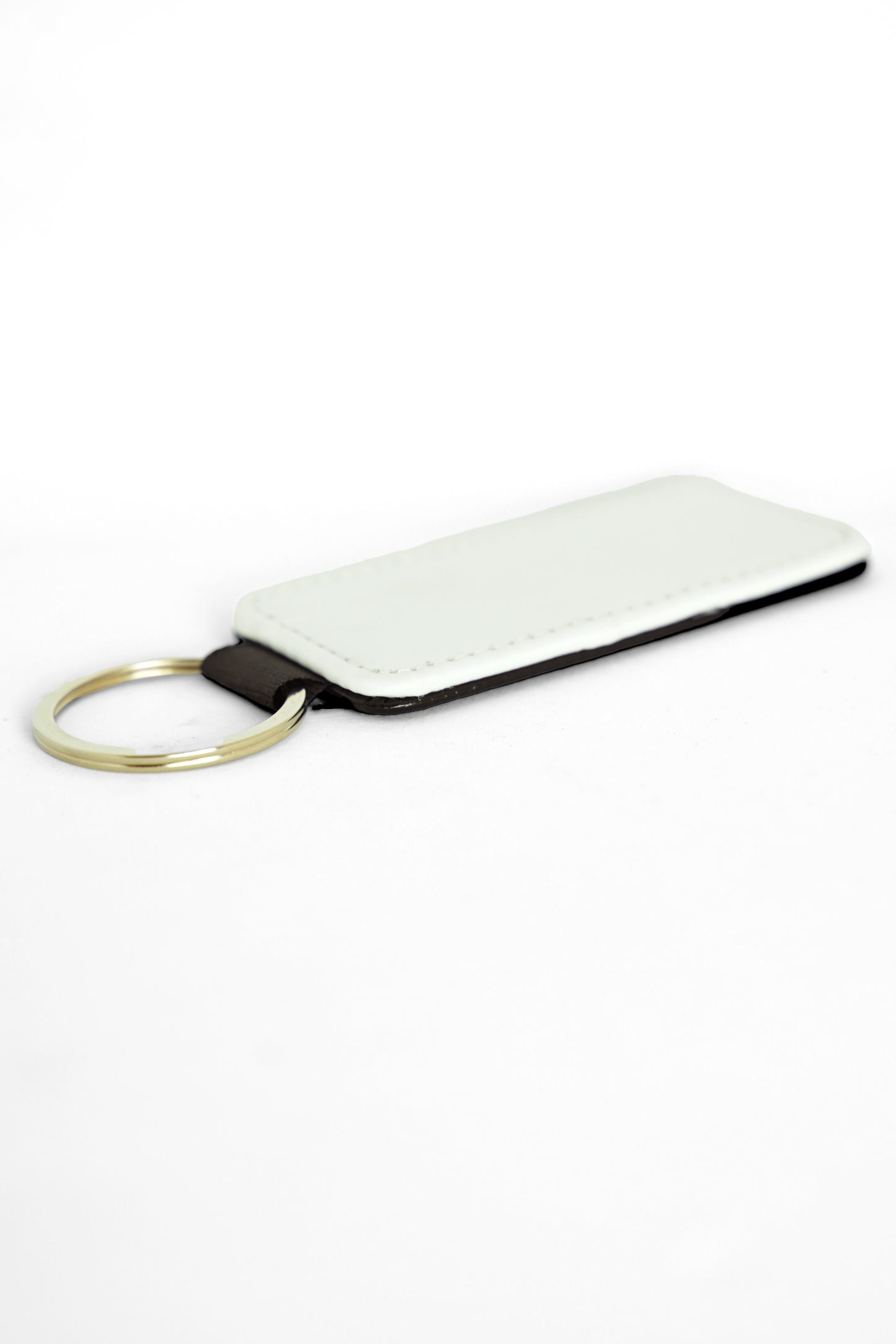 PORTE-CLES Rectangulaire en simili-cuir avec personnalisation sur 1 face