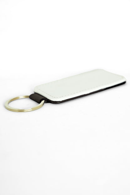 PORTE-CLES Rectangulaire en simili-cuir avec personnalisation sur 1 face